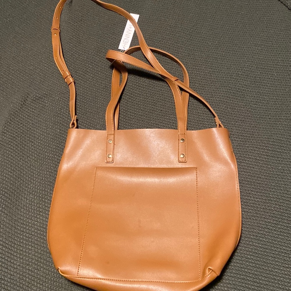 Vegan leather tote bag